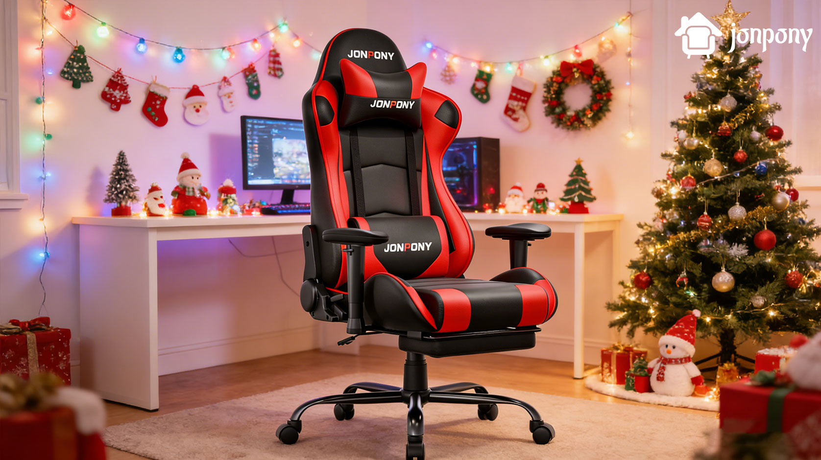 JONPONY Ergonomic Gaming Chair: All-Day Comfort for Work, Study, and Gaming