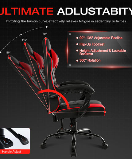 JONPONY Ergonomic Gaming Chairs,Office Chair,High Back Computer Chair,Adjustable 360° Swivel Chair with Headrest and Lumbar Support