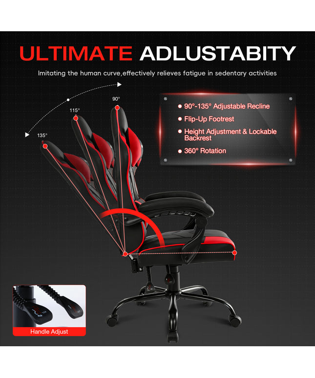 JONPONY Ergonomic Gaming Chairs,Office Chair,High Back Computer Chair,Adjustable 360° Swivel Chair with Headrest and Lumbar Support