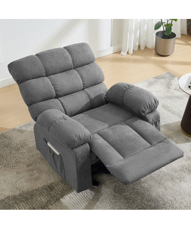 JONPONY Swivel Rocker Recliner Chair, Ergonomic Lounge Chair for Living Room,Small Spaces with Rocking Function,360° Swivel,Side Pocket,Gray