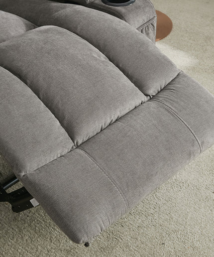 JONPONY Reclining Loveseat with Cup Holders for Living Room 2 Seat Manual Loveseat Recliner with Side Pocket,Grey