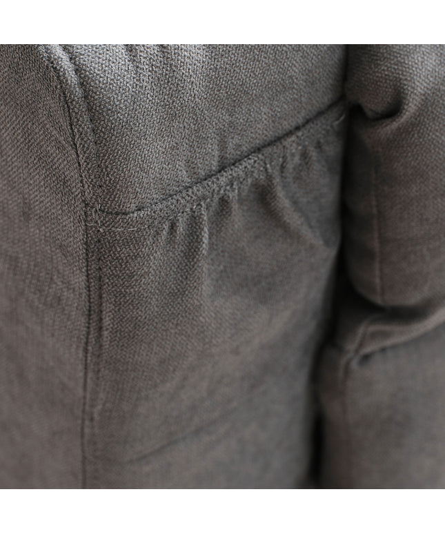 JONPONY Manual Recliner Chair with Heat Therapy and Massage Function, Heavy Duty Reclining Mechanism Massage Chair, Elderly Single Rocker Sofa with Cup Holders for Bedroom Home Theater,Grey, B1273