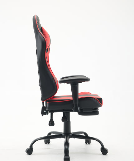 JONPONY Big and Tall 500LBS Ergonomic Gaming Chair, Gamer Chair PU Leather with Footrest and Lumbar Support, High Back Office Chair Support 8 Hours Long Sitting, Computer Chair,2D Armrests，Red
