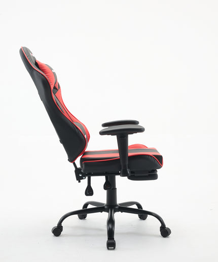 JONPONY Big and Tall 500LBS Ergonomic Gaming Chair, Gamer Chair PU Leather with Footrest and Lumbar Support, High Back Office Chair Support 8 Hours Long Sitting, Computer Chair,2D Armrests，Red
