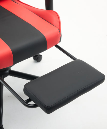 JONPONY Big and Tall 500LBS Ergonomic Gaming Chair, Gamer Chair PU Leather with Footrest and Lumbar Support, High Back Office Chair Support 8 Hours Long Sitting, Computer Chair,2D Armrests，Red