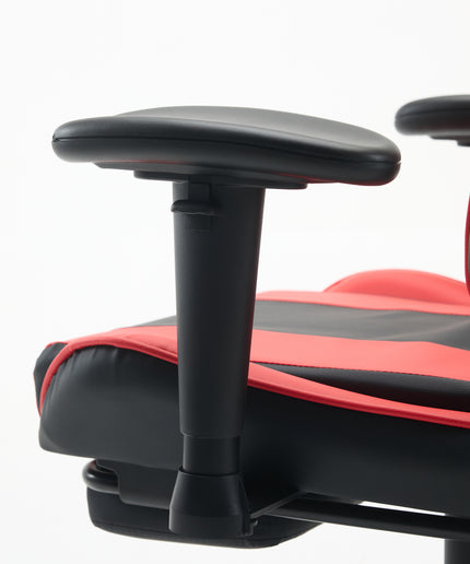 JONPONY Big and Tall 500LBS Ergonomic Gaming Chair, Gamer Chair PU Leather with Footrest and Lumbar Support, High Back Office Chair Support 8 Hours Long Sitting, Computer Chair,2D Armrests，Red