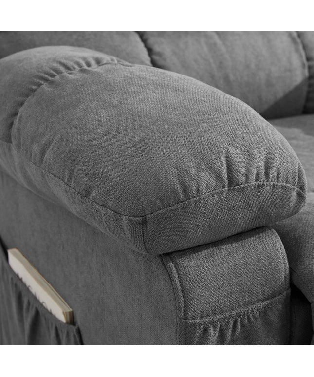 JONPONY Swivel Rocker Recliner Chair, Ergonomic Lounge Chair for Living Room,Small Spaces with Rocking Function,360° Swivel,Side Pocket,Gray