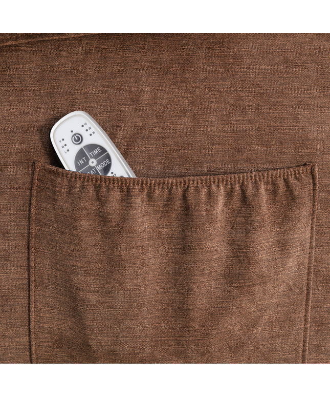 JONPONY Power Lift Recliner Chair Recliners for Elderly with Heat and Massage Recliner Chair for Living Room with Infinite Position and Side Pocket,USB Charge Port,Brown