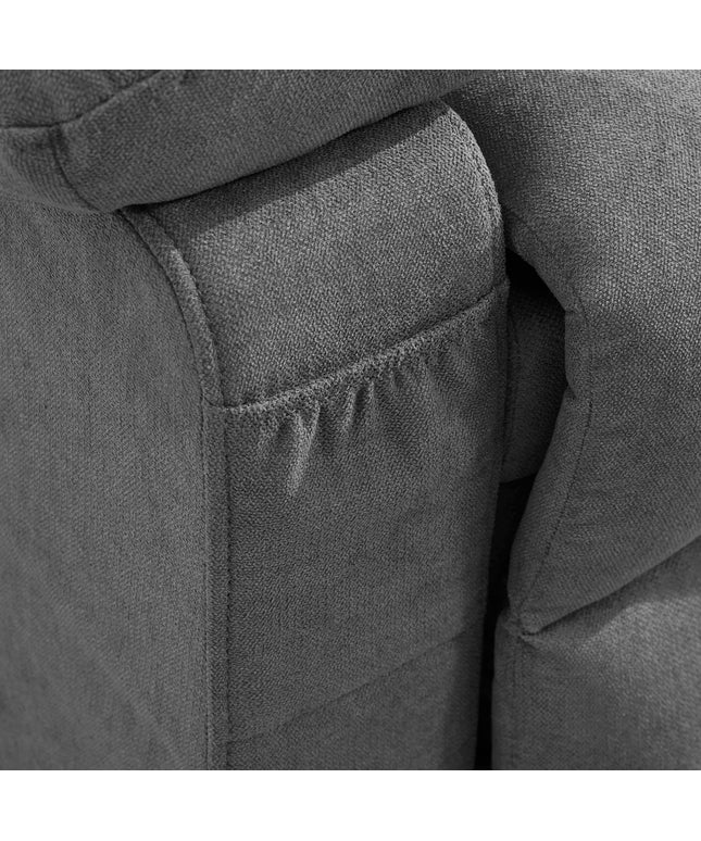 JONPONY Swivel Rocker Recliner Chair, Ergonomic Lounge Chair for Living Room,Small Spaces with Rocking Function,360° Swivel,Side Pocket,Gray