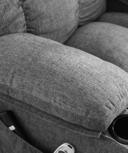 JONPONY Power Lift Recliner Chair Recliners for Elderly with Heat and Massage Recliner Chair for Living Room with Infinite Position and Side Pocket,USB Charge Port,Grey