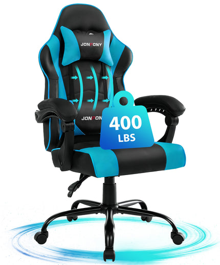 JONPONY Ergonomic Gaming Chairs,Office Chair,High Back Computer Chair,Adjustable 360° Swivel Chair with Headrest and Lumbar Support