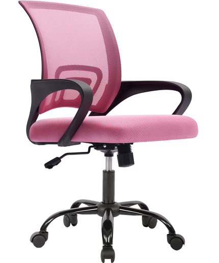 JONPONY Ergonomic Office Chair, Lumbar Support, Adjustable Height with Armrests for Adults,Black