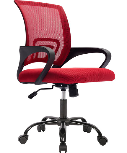 JONPONY Ergonomic Office Chair, Lumbar Support, Adjustable Height with Armrests for Adults,Black