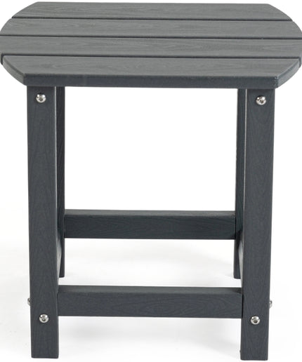 JONPONY HDPE Outdoor Side Table, Black | Waterproof Patio End Tables for Garden Poolside Balcony Deck Porch Backyard or Indoor Use, 17.5"L x 12.5"D x 16.5"H