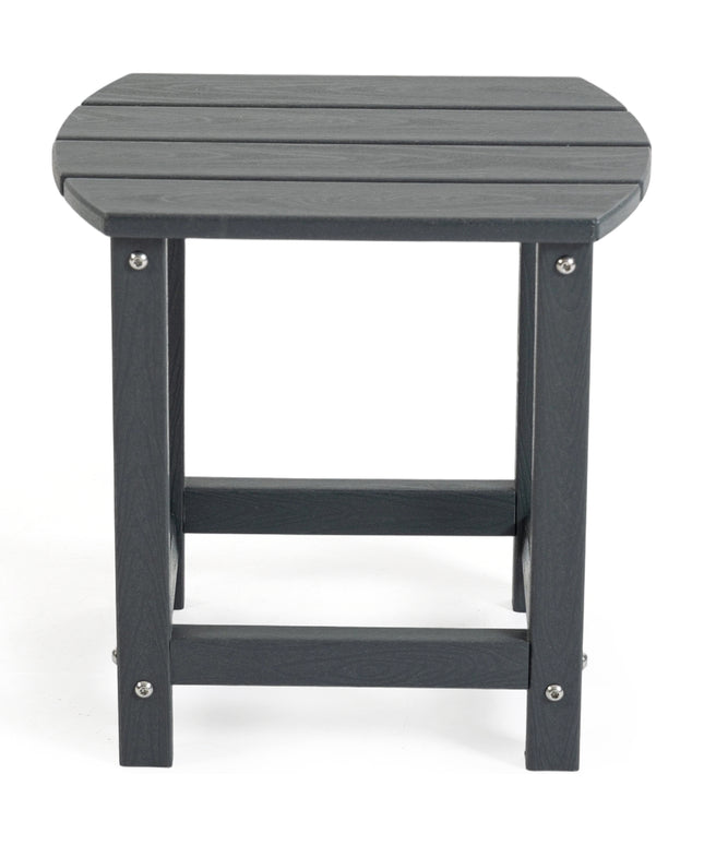 JONPONY HDPE Outdoor Side Table, Black | Waterproof Patio End Tables for Garden Poolside Balcony Deck Porch Backyard or Indoor Use, 17.5"L x 12.5"D x 16.5"H