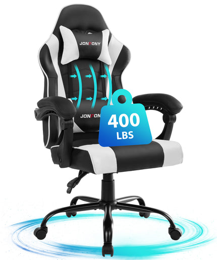 JONPONY Ergonomic Gaming Chairs,Office Chair,High Back Computer Chair,Adjustable 360° Swivel Chair with Headrest and Lumbar Support