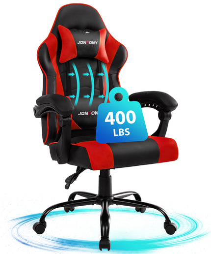 JONPONY Ergonomic Gaming Chairs,Office Chair,High Back Computer Chair,Adjustable 360° Swivel Chair with Headrest and Lumbar Support