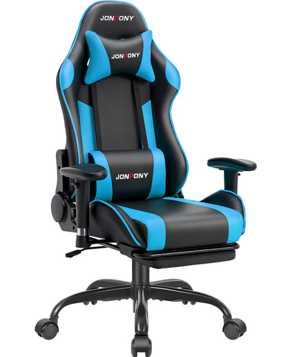 JONPONY Game Chair,Ergonomically Designed Computer Chair with headrest and 2D Armrests,with Footrest and Lumbar Support,High Back Office Chair Support 8 Hours Long Sitting,Computer Chair,RED