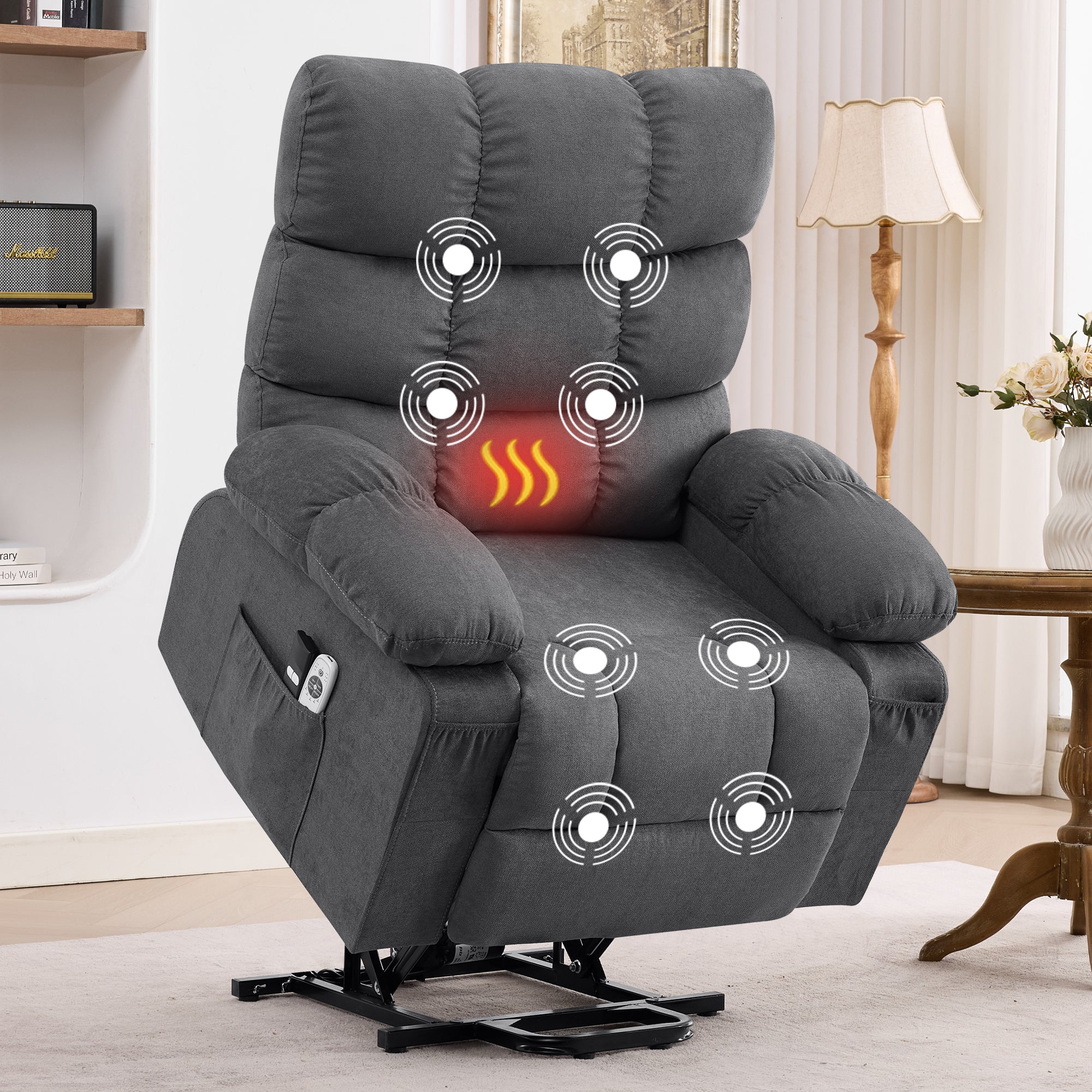 Manual Recliner with Multiple Features Num 1 - Jonpony Recliner Chairs Regular / Brown Manual Recliner with Multiple Features Num 1 - Jonpony Recliner Chairs Regular / Brown