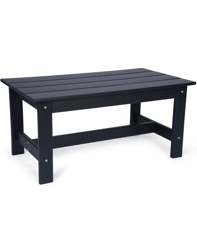 Jonpony Outdoor Coffee Table, Rectangle Patio Coffee Table, All-Weather Side Table for Balcony, Poolside, Deck, Garden, 37.7''L x 20.8''D x 17.7''H