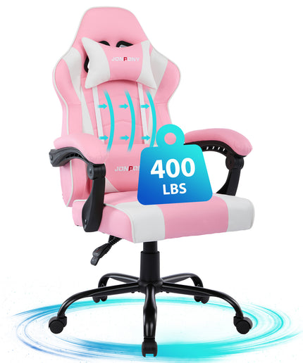 JONPONY Ergonomic Gaming Chairs,Office Chair,High Back Computer Chair,Adjustable 360° Swivel Chair with Headrest and Lumbar Support