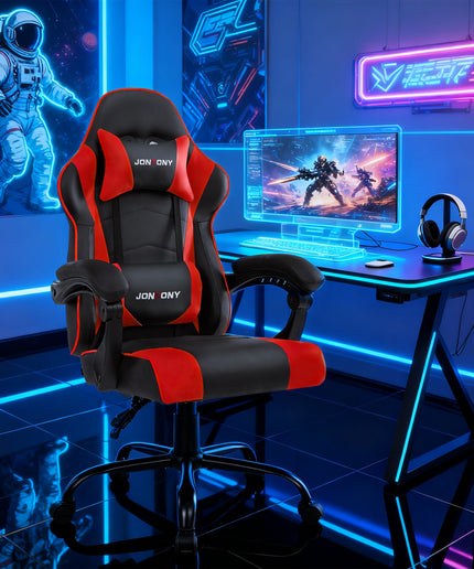 JONPONY Ergonomic Gaming Chairs,Office Chair,High Back Computer Chair,Adjustable 360° Swivel Chair with Headrest and Lumbar Support