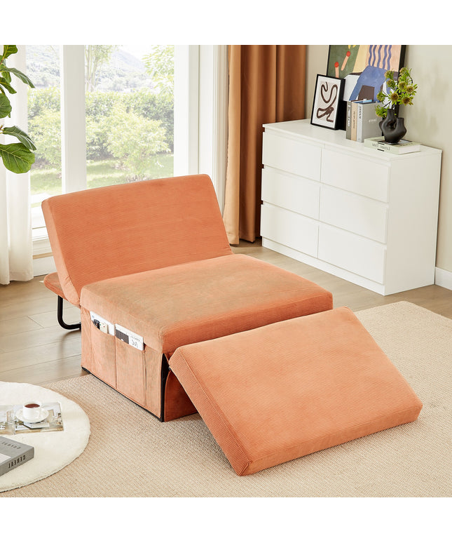 JONPONY Convertible Sofa Bed, 4 in 1 Multi-Function Folding Ottoman Bed with Adjustable Backrest, Modern Sleeper Chair for Living Room Apartment Office