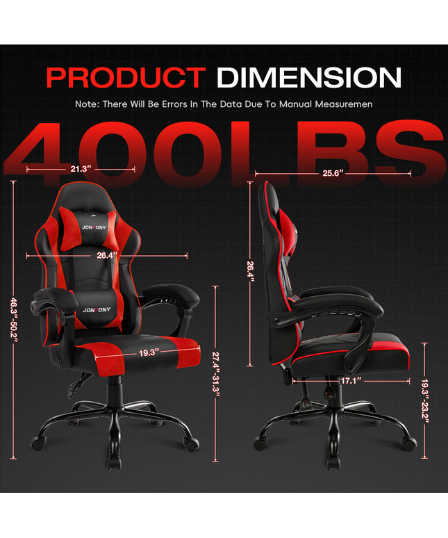 JONPONY Ergonomic Gaming Chairs,Office Chair,High Back Computer Chair,Adjustable 360° Swivel Chair with Headrest and Lumbar Support