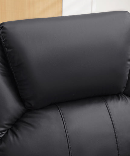 JONPONY Manual Recliner Chair with Heat Therapy and Massage Function, Heavy Duty Reclining Mechanism Massage Chair, Elderly Single Rocker Sofa with Cup Holders for Bedroom Home Theater,Black