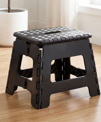 JONPONY Folding Step Stool - 9"Lightweight Step Stool is Sturdy Enough to Support and Safe Enough. Opens Easy with One Flip. Great for Kitchen, Bathroom, Bedroom