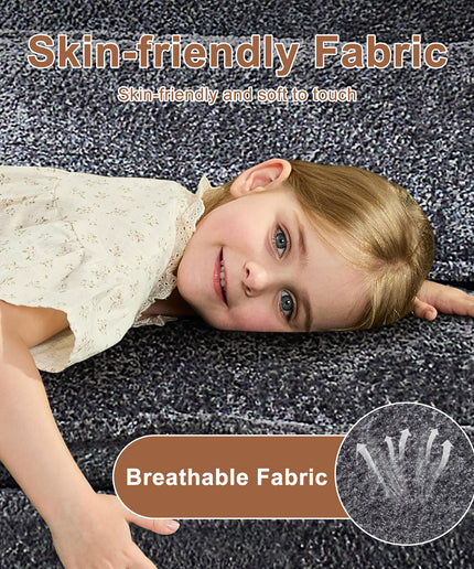 JONPONY 109" Modular Sectional Sofa,Boucle Couch Set,U-Shaped Sleeper Sofa for Living Room,Grey