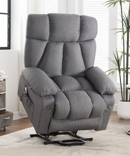 JONPONY Power Lift Recliner Chair Recliners for Elderly with Heat and Massage Recliner Chair for Living Room with Infinite Position and Side Pocket,USB Charge Port,Grey