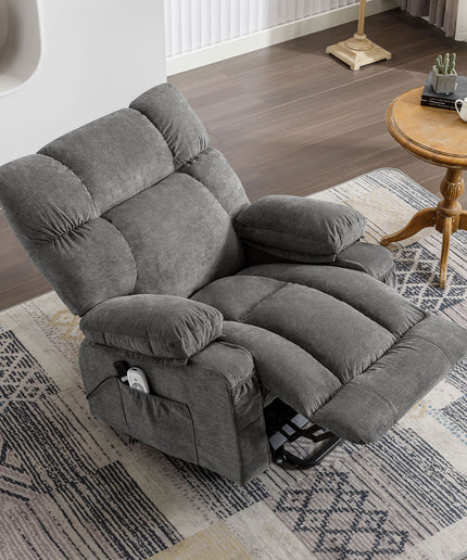 JONPONY Power Lift Recliner Chair Recliners for Elderly with Heat and Massage Recliner Chair for Living Room with Infinite Position and Side Pocket,USB Charge Port,Grey