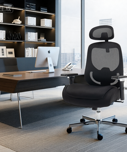 JONPONY 750 LBS Big and Tall Office Chair, Heavy Duty Executive Chair w/4D Arms, Ergonomic Computer Home Desk Chair, Swivel Mesh Chair w/2D Lumbar Support, Adjustable Headrest, Tilt Lock-Black