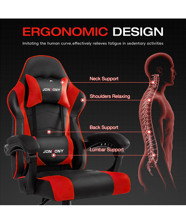 JONPONY Ergonomic Gaming Chairs,Office Chair,High Back Computer Chair,Adjustable 360° Swivel Chair with Headrest and Lumbar Support