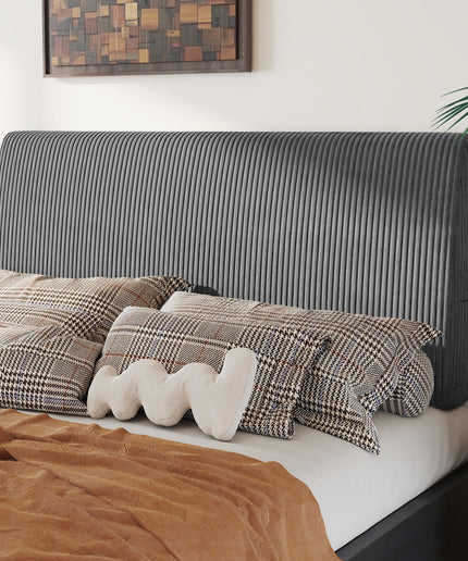 JONPONY Simple Upholstered Headboard for Queen Size Bed, Height Adjustable and Ergonomic Headboard,Easy Assemble, Sturdy and Durable,Grey