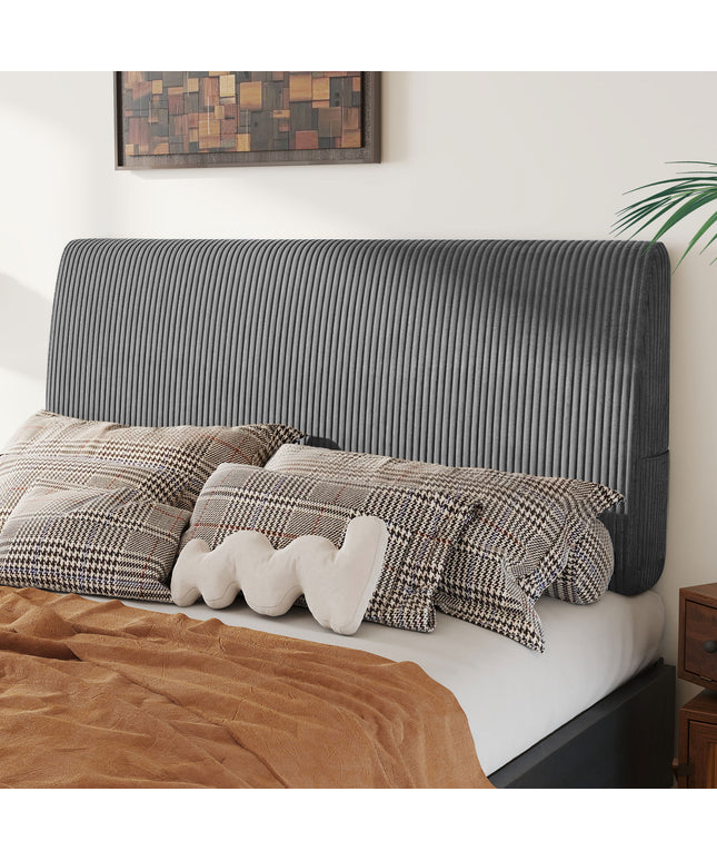 JONPONY Simple Upholstered Headboard for Queen Size Bed, Height Adjustable and Ergonomic Headboard,Easy Assemble, Sturdy and Durable,Grey