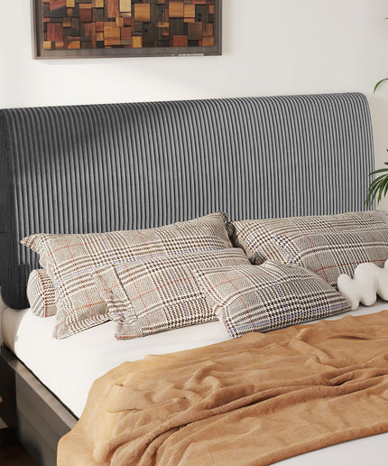 JONPONY Simple Upholstered Headboard for Queen Size Bed, Height Adjustable and Ergonomic Headboard,Easy Assemble, Sturdy and Durable,Grey