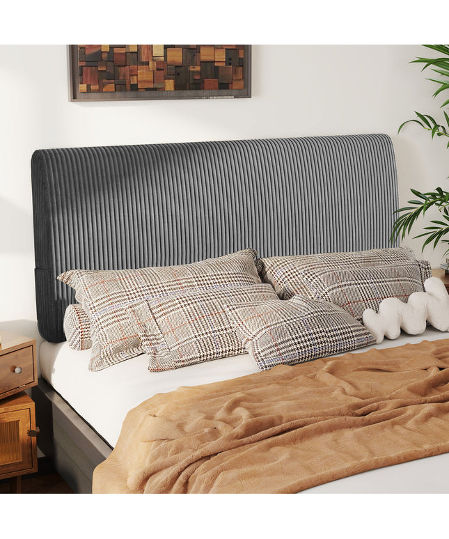 JONPONY Simple Upholstered Headboard for Queen Size Bed, Height Adjustable and Ergonomic Headboard,Easy Assemble, Sturdy and Durable,Grey