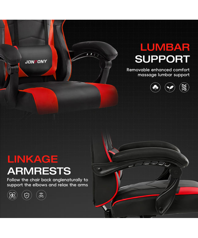JONPONY Ergonomic Gaming Chairs,Office Chair,High Back Computer Chair,Adjustable 360° Swivel Chair with Headrest and Lumbar Support