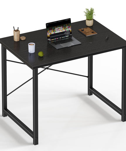 JONPONY Small Computer Desk for Home Office, 32 Inch Writing Desk for Small Spaces, Study Table with X-Shaped Reinforcement, Sturdy Bedroom Table with Metal Frame, Easy Assembly