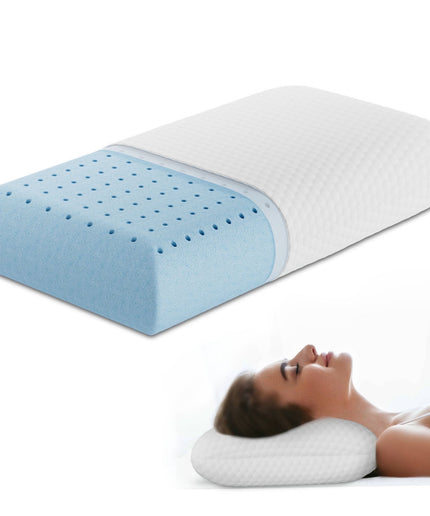 JONPONY Standard Size Memory Foam Pillows,Neck Pain Relief Pillows with Washable Cover and Breathable Mesh for Side, Back and Stomach Sleepers