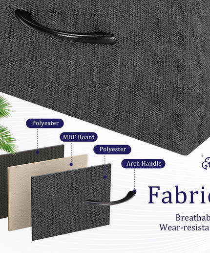 JONPONY 7 Drawer Dresser, Nightstand Storage Wide Chest of Dressers for Living Room, Bedroom, Hallway
