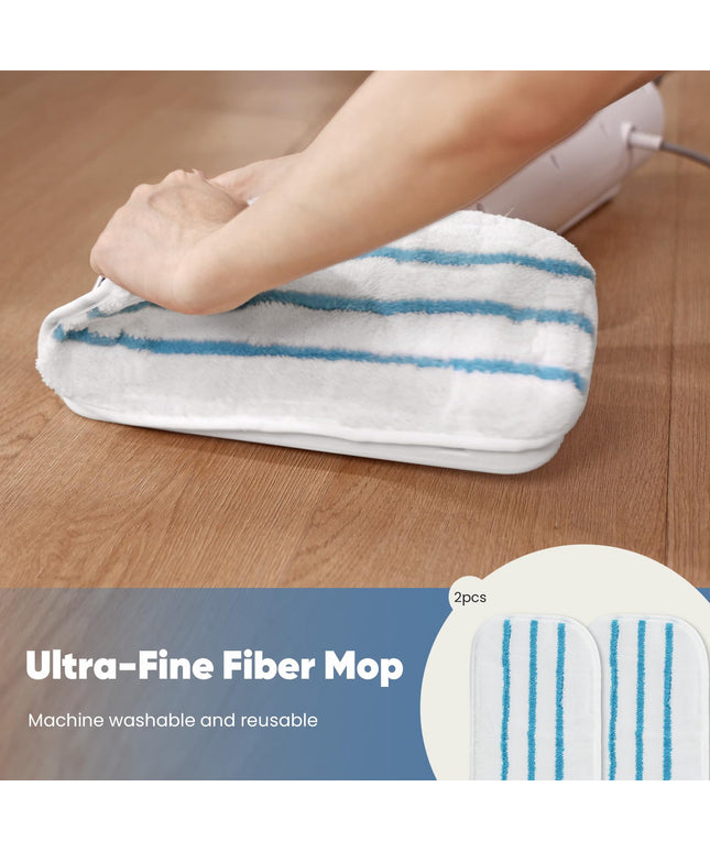 JONPONY Steam Mop for Floor Cleaning, Detachable Handheld Steam Cleaner, Suitable for All Floors Like Tiles, Hardwood, Stone, Lightweight with 2 Washable Pads