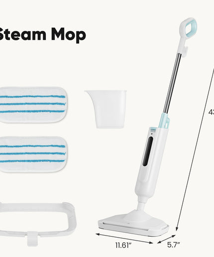JONPONY Steam Mop for Floor Cleaning, Detachable Handheld Steam Cleaner, Suitable for All Floors Like Tiles, Hardwood, Stone, Lightweight with 2 Washable Pads