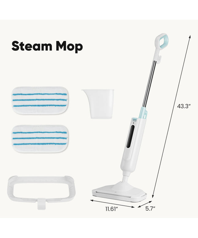 JONPONY Steam Mop for Floor Cleaning, Detachable Handheld Steam Cleaner, Suitable for All Floors Like Tiles, Hardwood, Stone, Lightweight with 2 Washable Pads