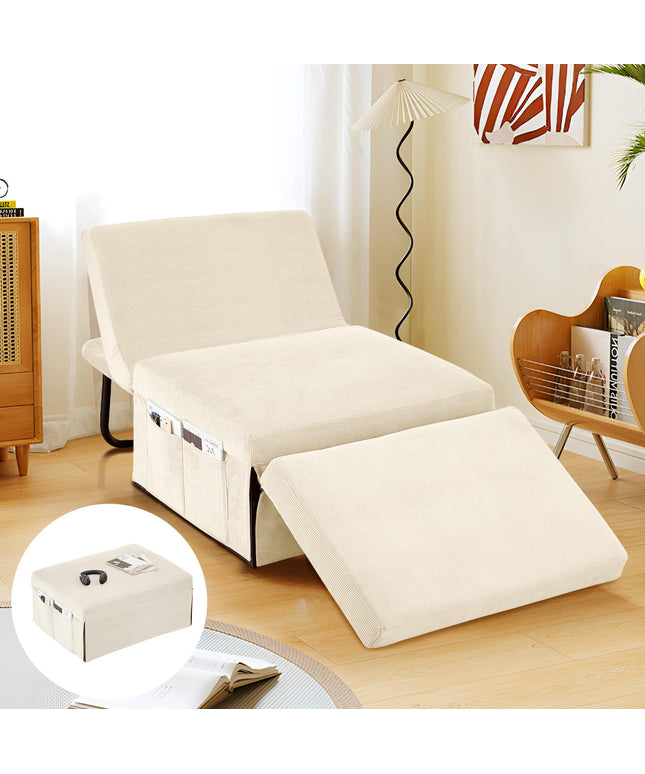 JONPONY Convertible Sofa Bed, 4 in 1 Multi-Function Folding Ottoman Bed with Adjustable Backrest, Modern Sleeper Chair for Living Room Apartment Office