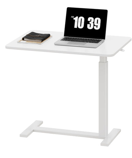 JONPONY Overbed Bedside Table with Wheels, Adjustable Hospital & Home Use Bed Table, Rolling Laptop Table, Mobile Standing Desk