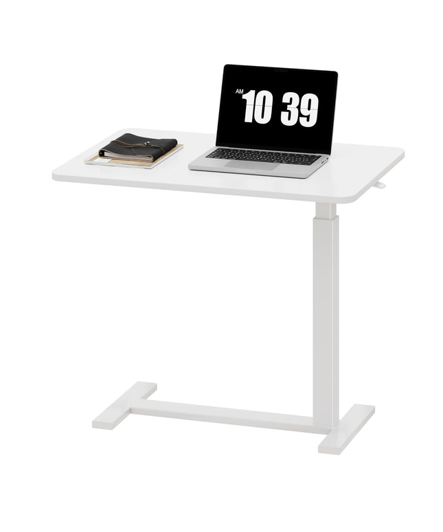 JONPONY Overbed Bedside Table with Wheels, Adjustable Hospital & Home Use Bed Table, Rolling Laptop Table, Mobile Standing Desk