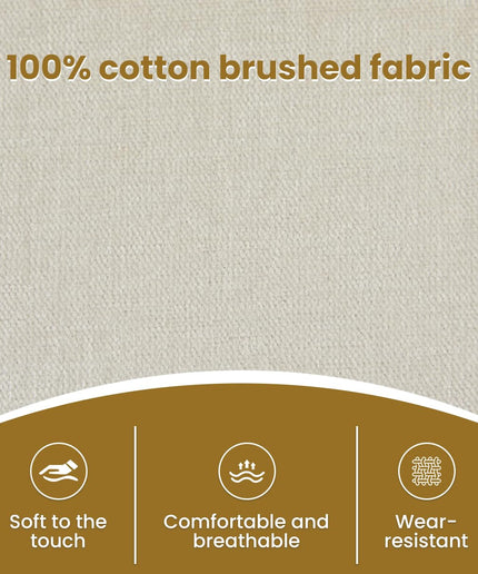 Jonpony Oversized Accent Chair with Ottoman Double-Layer Seat Cushion for Spacious Living Room, Modern Accent Chair with Removable Ottoman for Bedroom, Soft Durable Fabric Sturdy Backrest Home Office,Beige